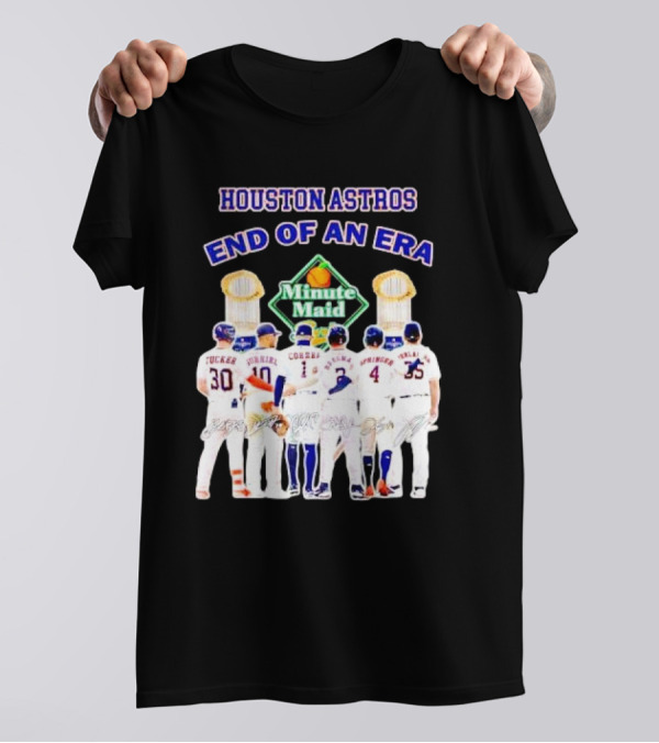 Houston Astros End Of An Era Minute Maid Signatures T-Shirt