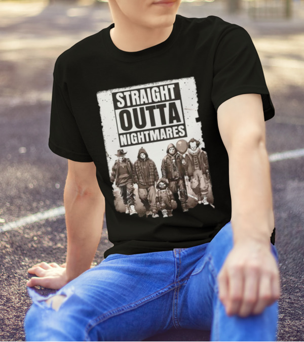 Halloween Gifts For Horror Fans Straight Outta Nightmares T-Shirt