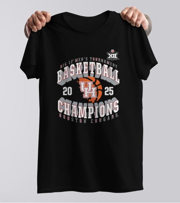 Houston Cougars 2025 Big 12 Men’s Basketball Conference Tournament Champions T-Shirt