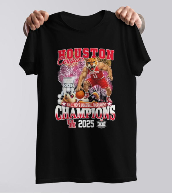 Houston Cougars Defeat Arizona Wildcats 2025 Big 12 Champions T-Shirt