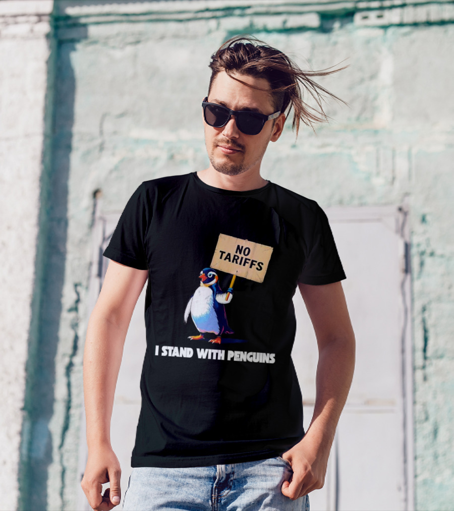 I Stand With Penguins No Tariffs Heard Island T-Shirt