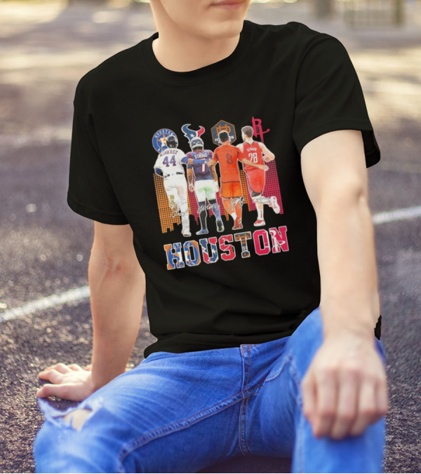 Houston Skyline Sport Team Players 2025 T-Shirt
