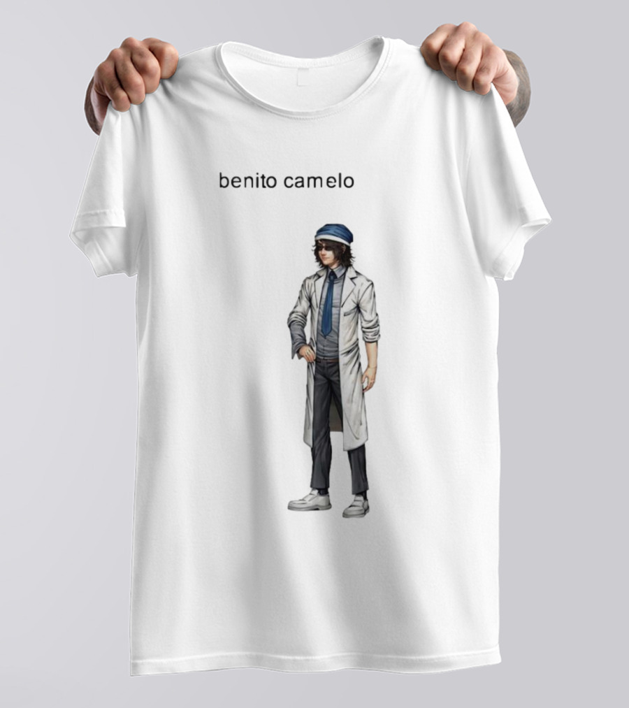 Benito Camelo Cartoon Character With Blue Cap And Lab Coat T-Shirt
