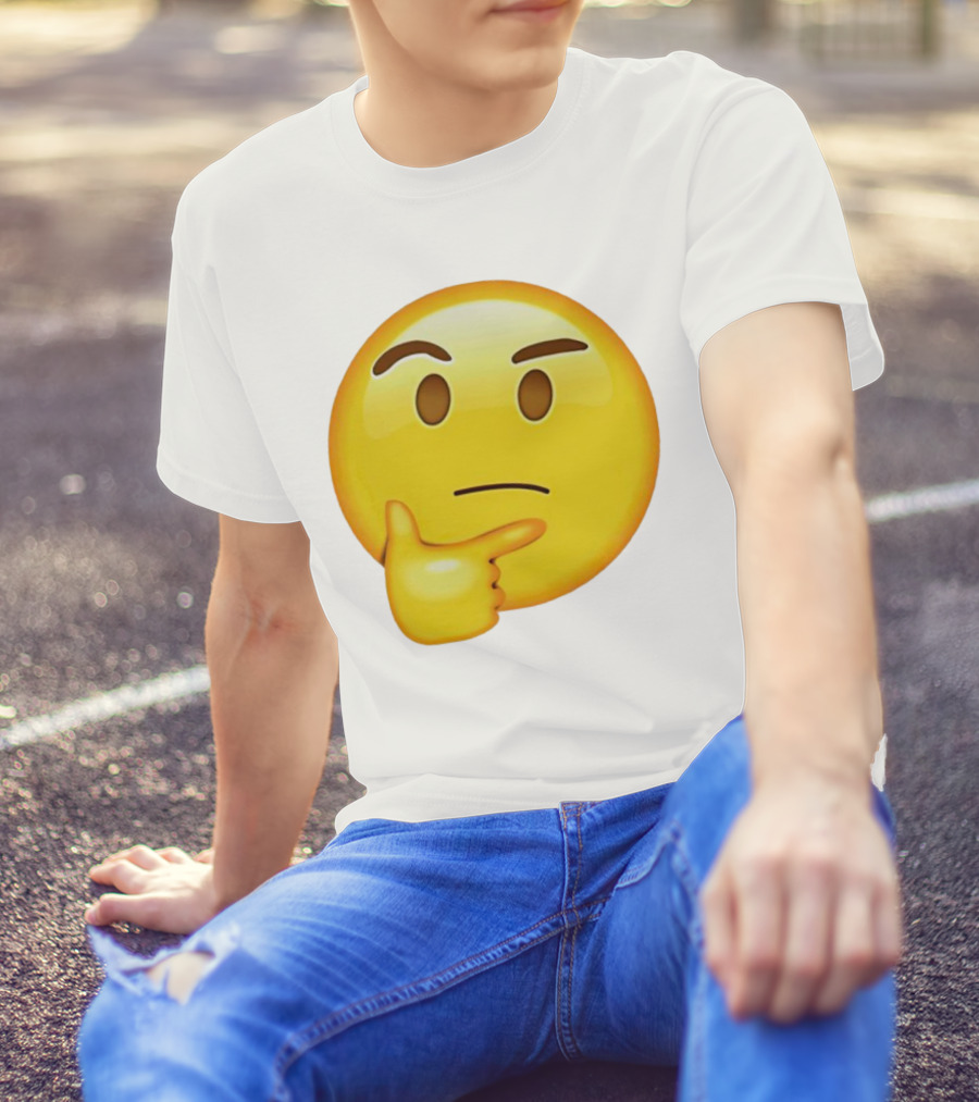 Moji Curious Thinking Face Emoji T-Shirt