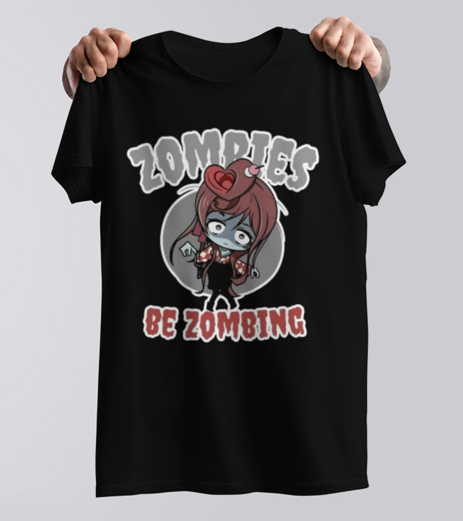 Zombies Be Zombing Cute Halloween Zombie Girl T-Shirt