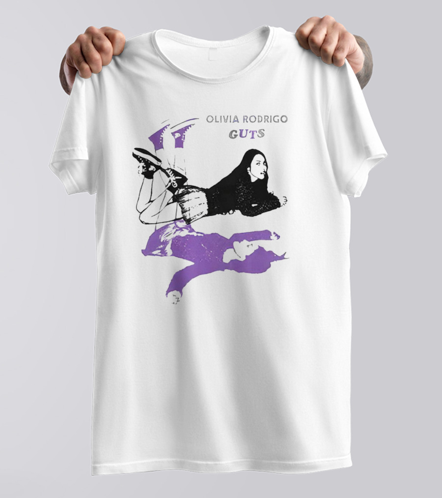 Olivia Rodrigo Guts Dark Artistic Portrait With Purple Accents T-Shirt