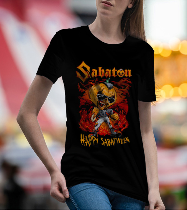 Sabaton Pumpkin Mic Sunglasses Happy Sabatween Halloween T-Shirt