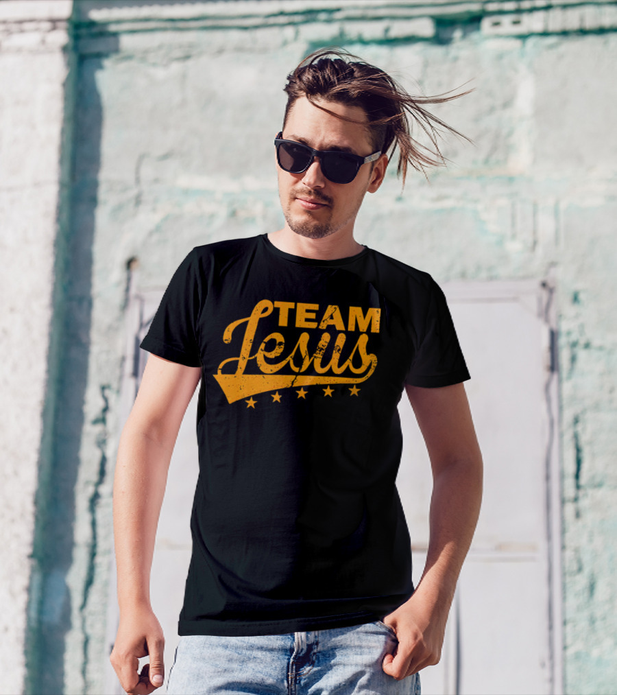 Team Jesus Vintage Style Retro Stars T-Shirt