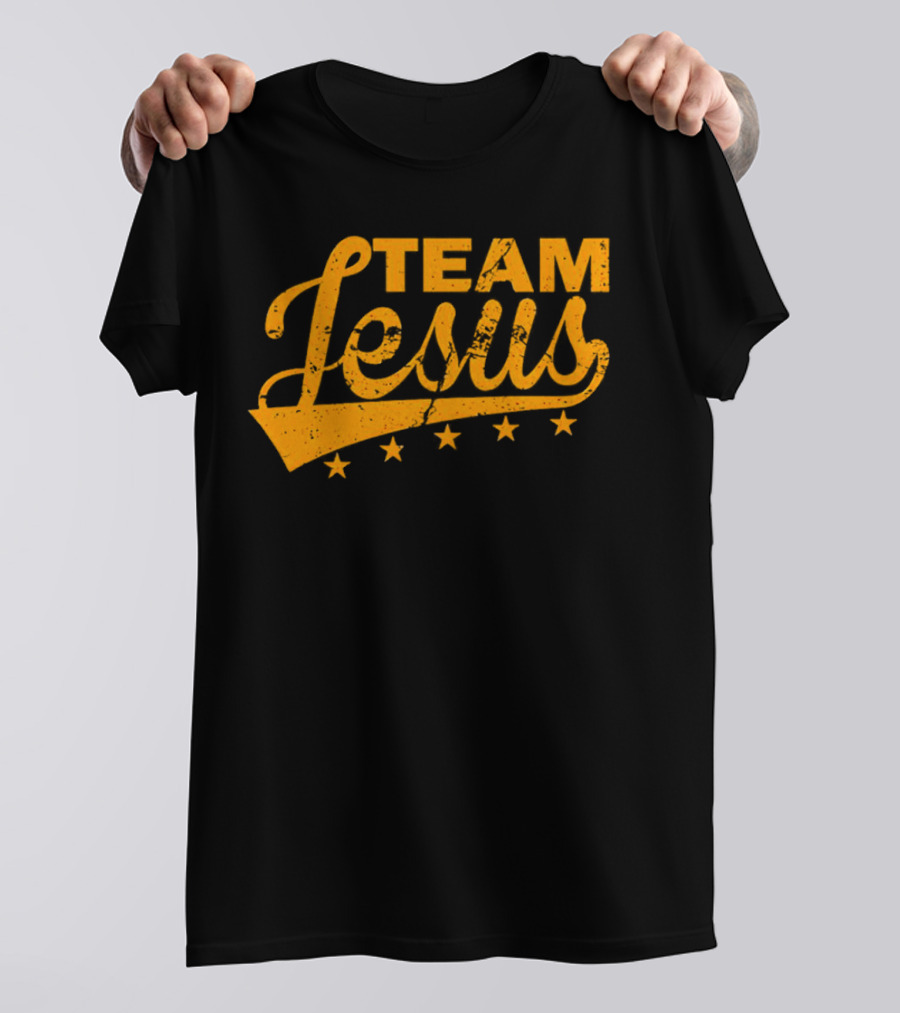 Team Jesus Vintage Style Retro Stars T-Shirt