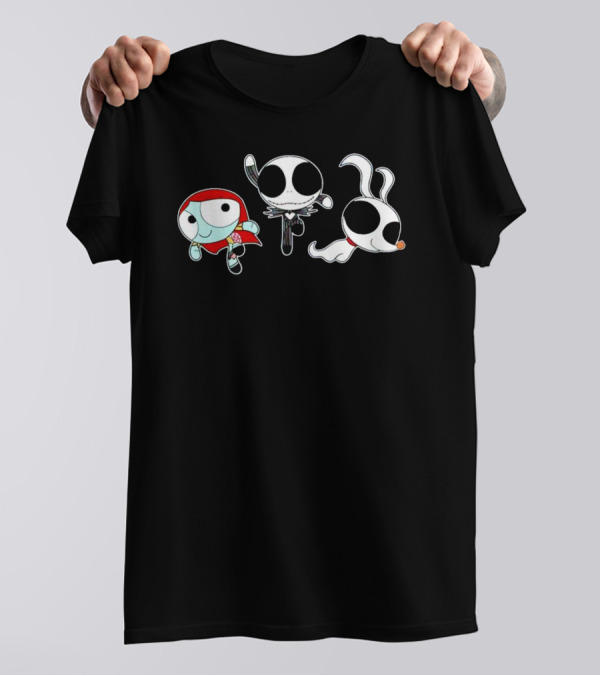 The Powerpuff Girls Sally And Jack Skellington With Zero Halloween Crossover T-Shirt