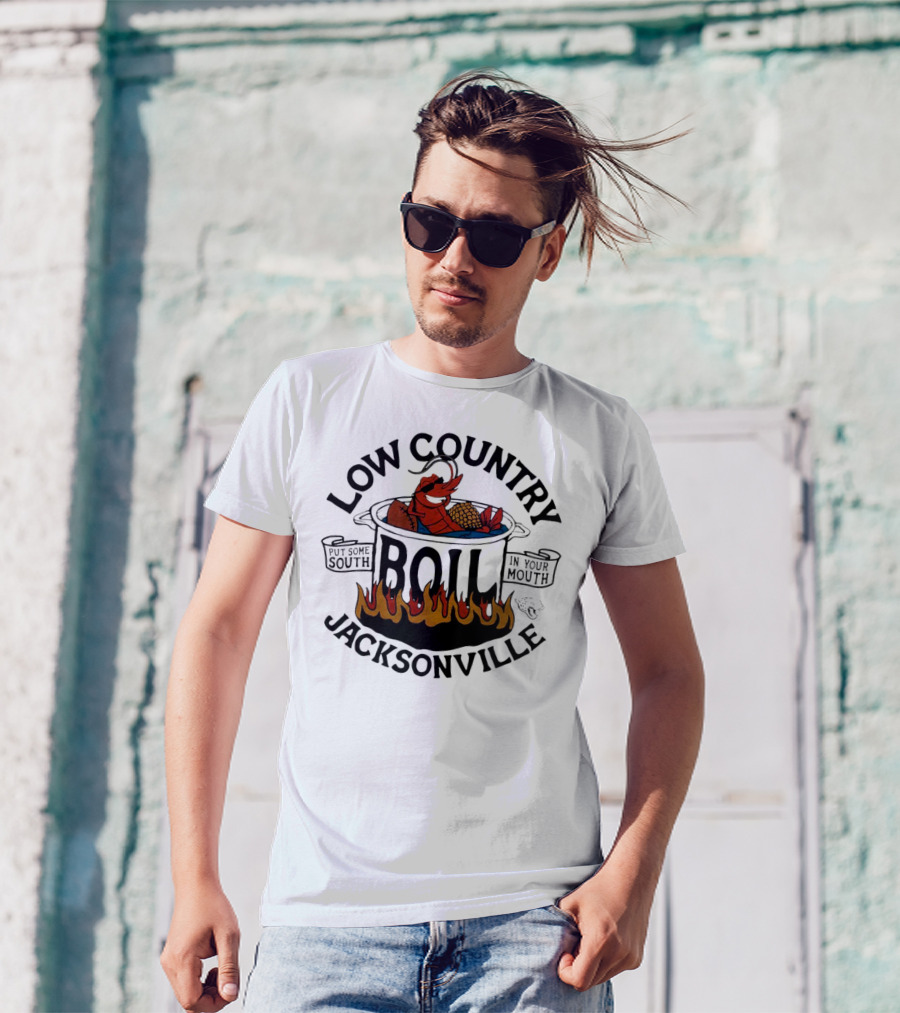 Low Country Boil Put Some South In Your Mouth Jacksonville Jaguars T-Shirt