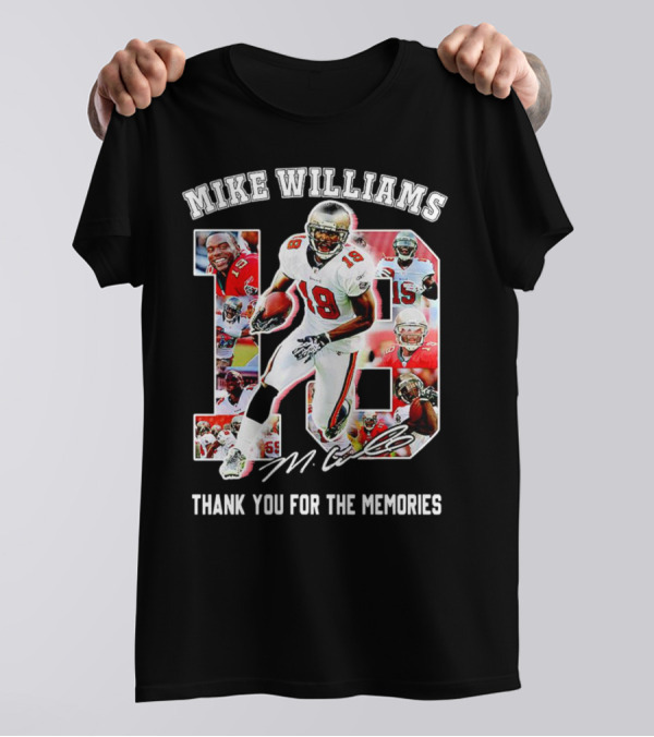 Mike Williams 19 Thank You For The Memories Tampa Bay Buccaneers Signature T-Shirt