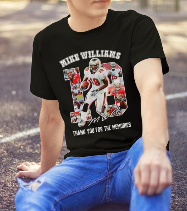 Mike Williams 19 Thank You For The Memories Tampa Bay Buccaneers Signature T-Shirt