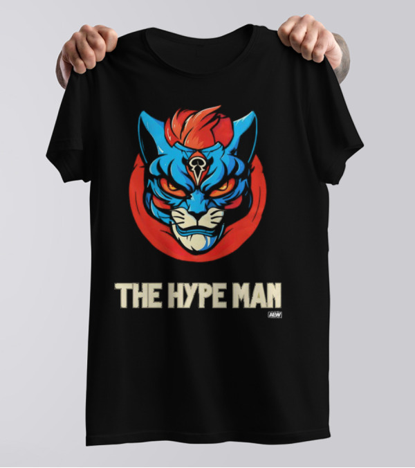 AEW Alex Abrahantes The Hype Man Fierce Cat Head T-Shirt