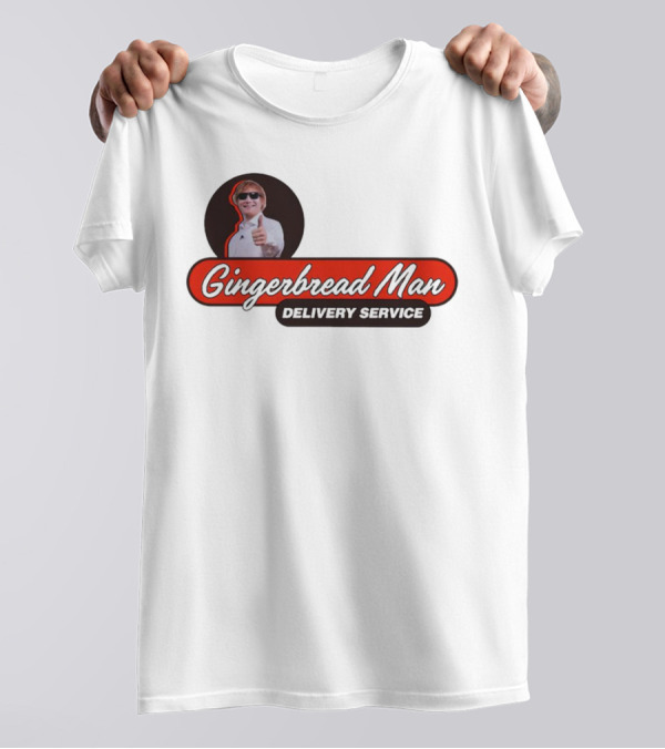 Gingerbread Man Delivery Service Cool Thumbs Up T-Shirt