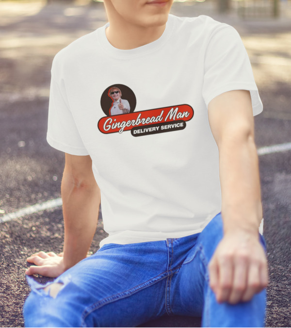 Gingerbread Man Delivery Service Cool Thumbs Up T-Shirt