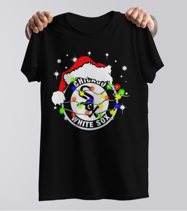 Chicago White Sox Christmas Santa Hat With Lights T-Shirt