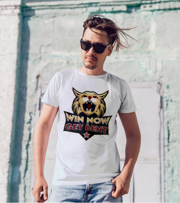 Win Now Or Get Bent Fierce Wildcat Face T-Shirt