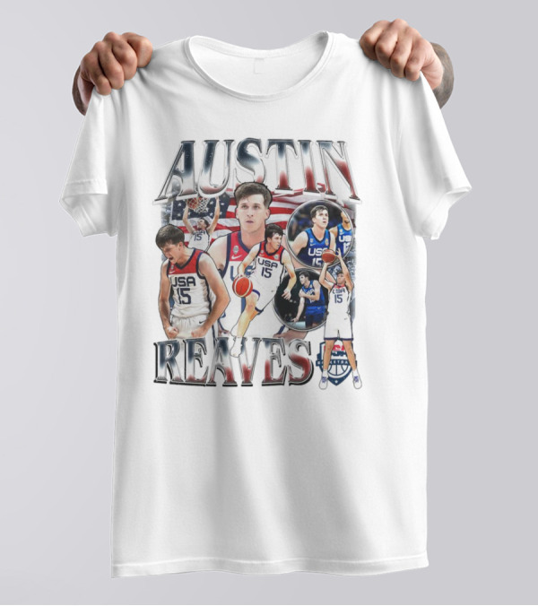Austin Reaves USA National Basketball Team Highlights And Portrait Collection T-Shirt