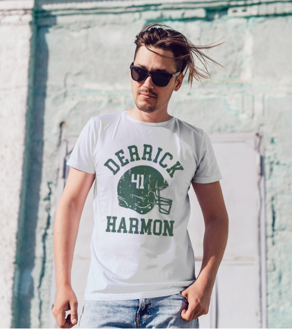 Derrick Harmon 41 Helmet Michigan State Spartans Football T-Shirt