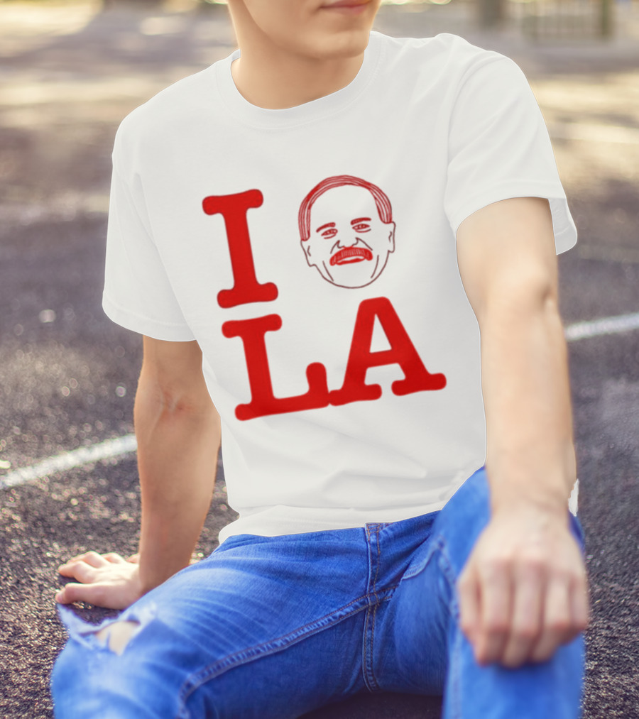 I Love John Kruk And LA With Mustache T-Shirt
