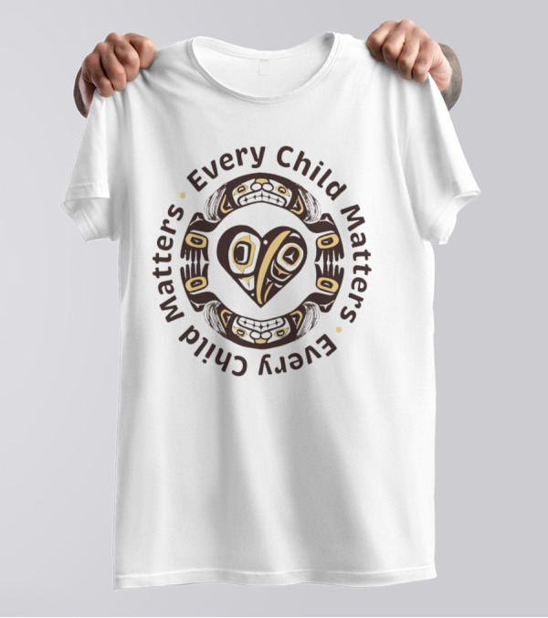 Every Child Matters Indigenous Symbol Heart T-Shirt