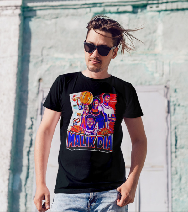 Malik Dia Basketball Vintage Number 4 T-Shirt