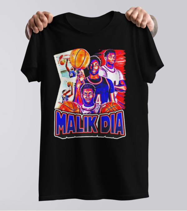 Malik Dia Basketball Vintage Number 4 T-Shirt