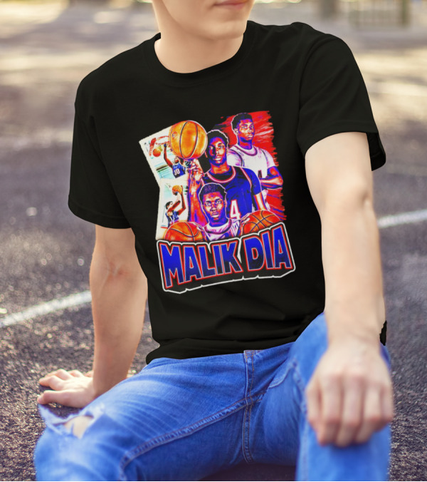 Malik Dia Basketball Vintage Number 4 T-Shirt