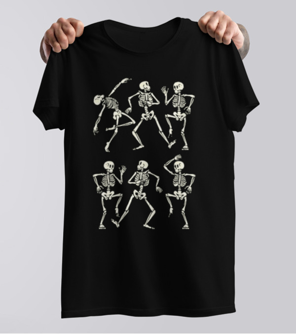 Skeletons Dance Halloween Party Vibes T-Shirt