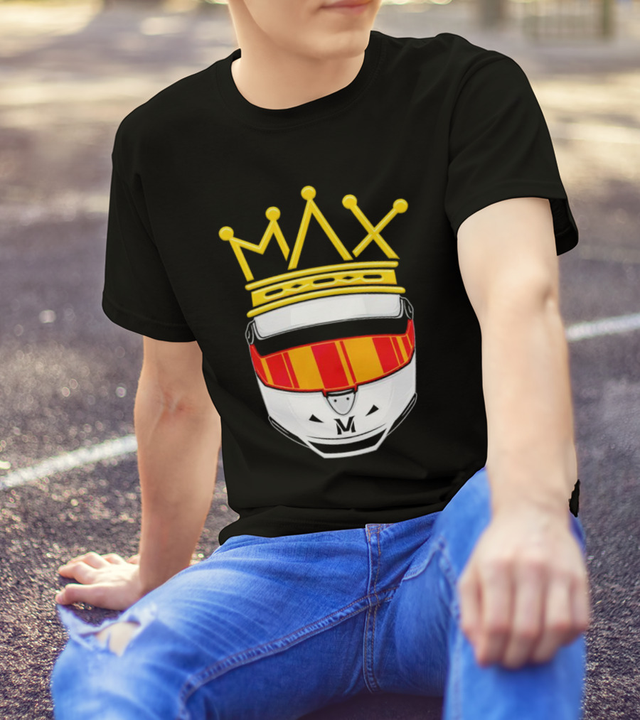 Max Helmet King Racing Congrats Iconic Crown Victory T-Shirt