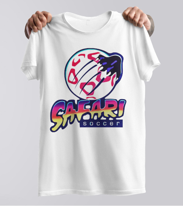 Detroit Safari Soccer Neon Animal Print球 T-Shirt