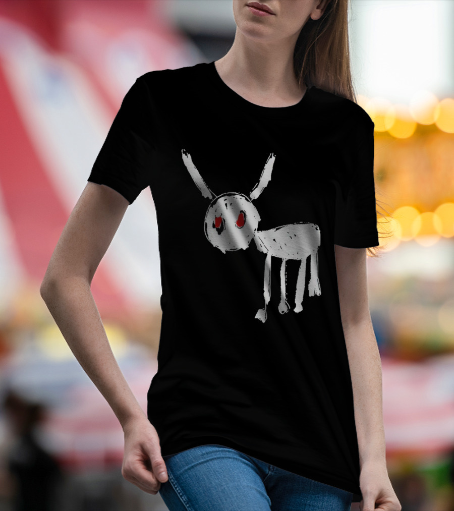 Drake For All The Dogs White Sketch Red Eyes T-Shirt