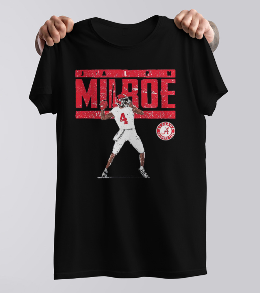 Jalen Milroe Alabama Crimson Tide NCAA Football Player Number 4 T-Shirt