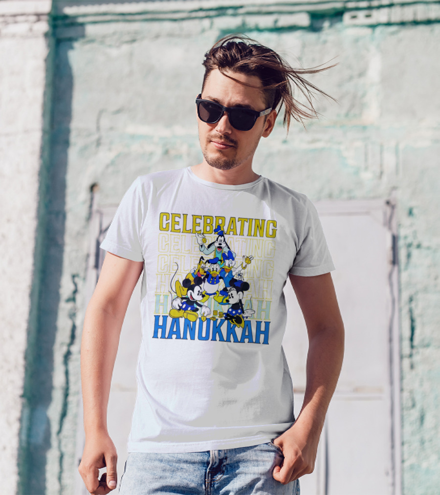 Celebrating Hanukkah Mickey Mouse And Friends T-Shirt