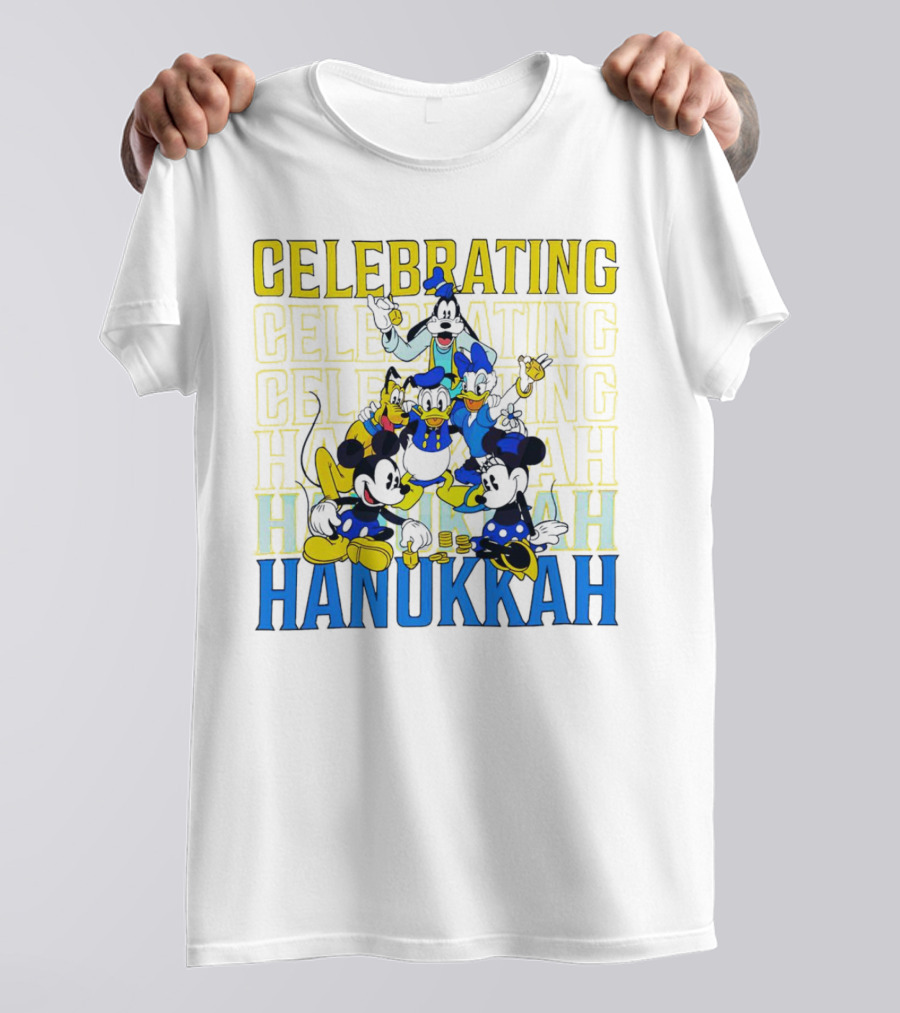 Celebrating Hanukkah Mickey Mouse And Friends T-Shirt