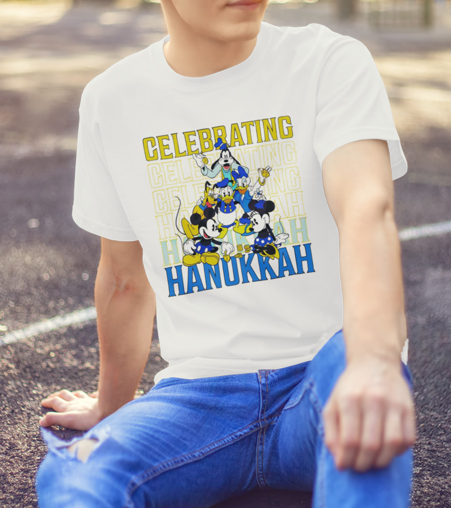 Celebrating Hanukkah Mickey Mouse And Friends T-Shirt