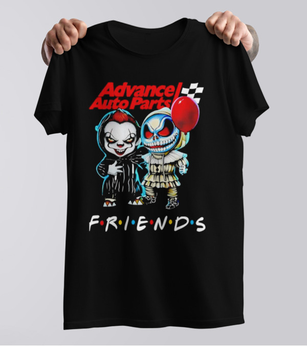 Advance Auto Parts Pennywise Jack Skellington Friends Halloween Red Balloon T-Shirt