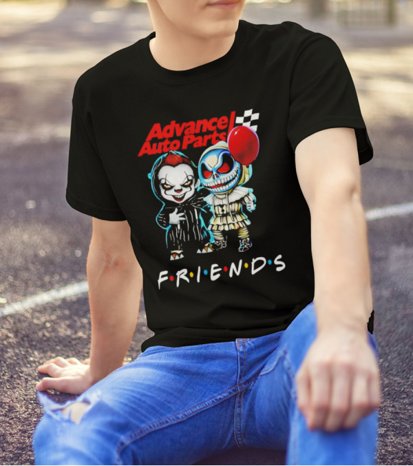 Advance Auto Parts Pennywise Jack Skellington Friends Halloween Red Balloon T-Shirt