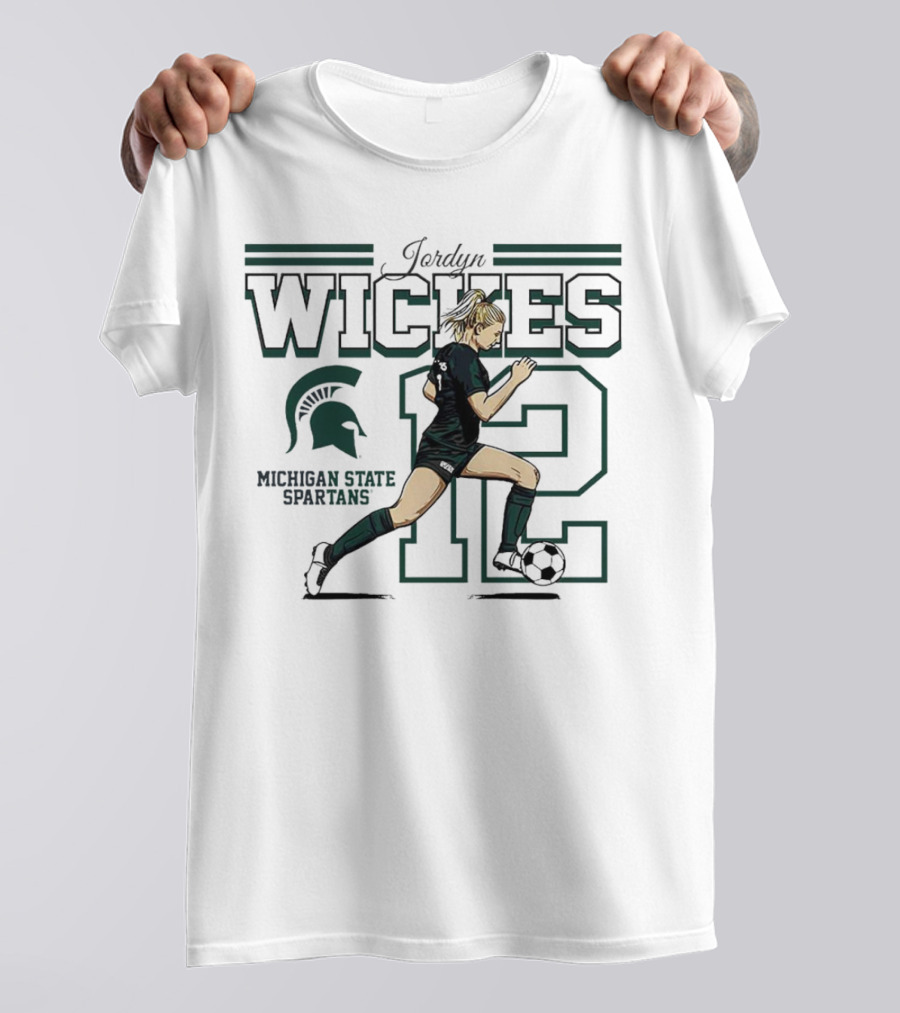 Jordyn Wickes Michigan State Spartans Soccer 12 Caricature T-Shirt