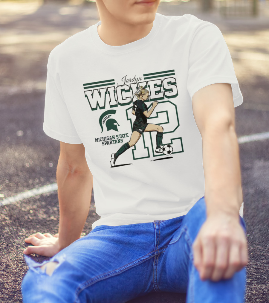 Jordyn Wickes Michigan State Spartans Soccer 12 Caricature T-Shirt