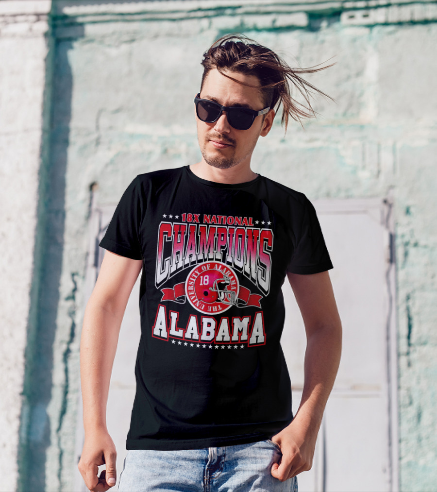 18x National Champions Alabama University Of Alabama T-Shirt