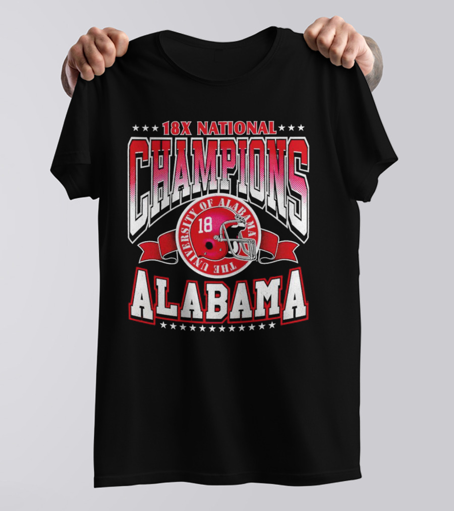 18x National Champions Alabama University Of Alabama T-Shirt