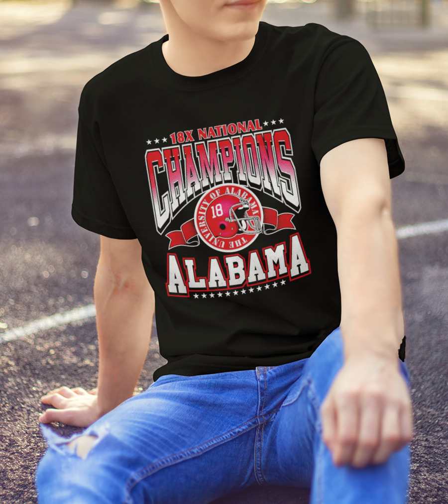 18x National Champions Alabama University Of Alabama T-Shirt