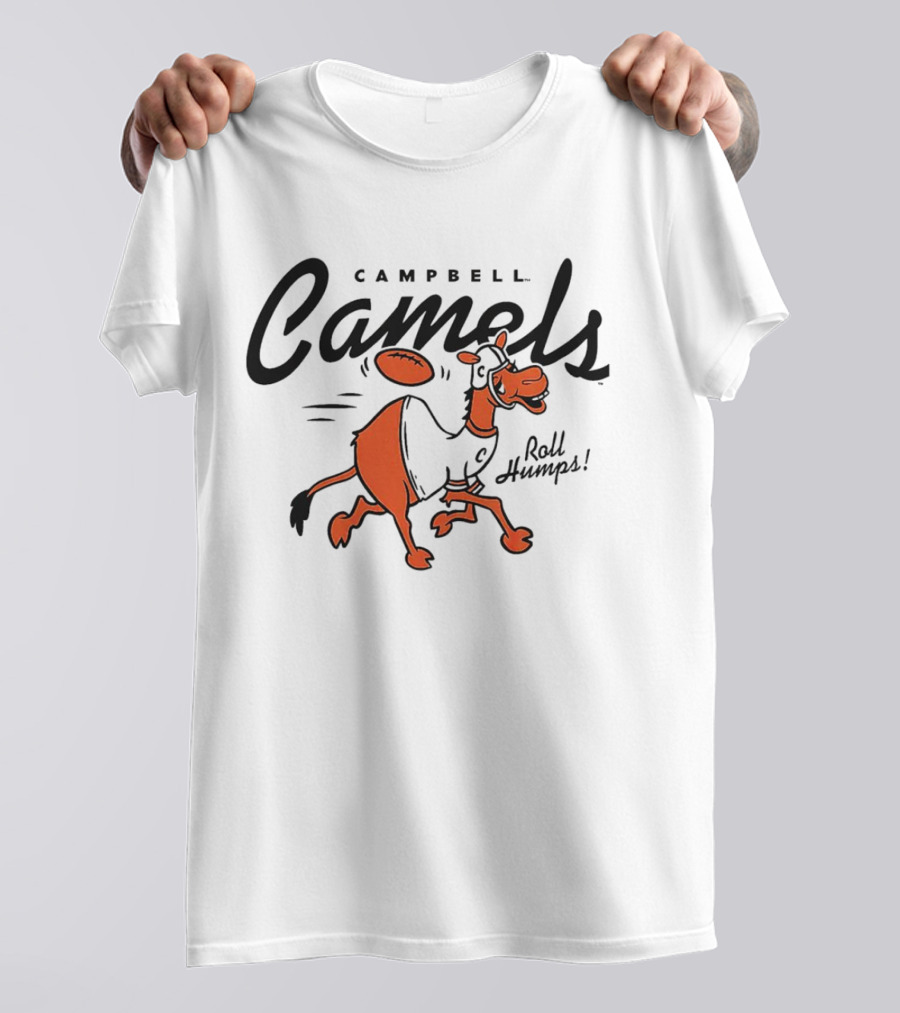 Campbell Camels Roll Humps Football Cartoon T-Shirt