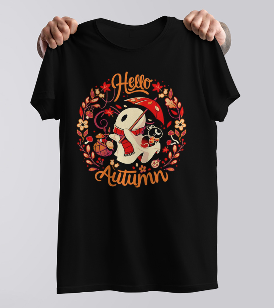 Hello Autumn Spooky Harvest Halloween T-Shirt
