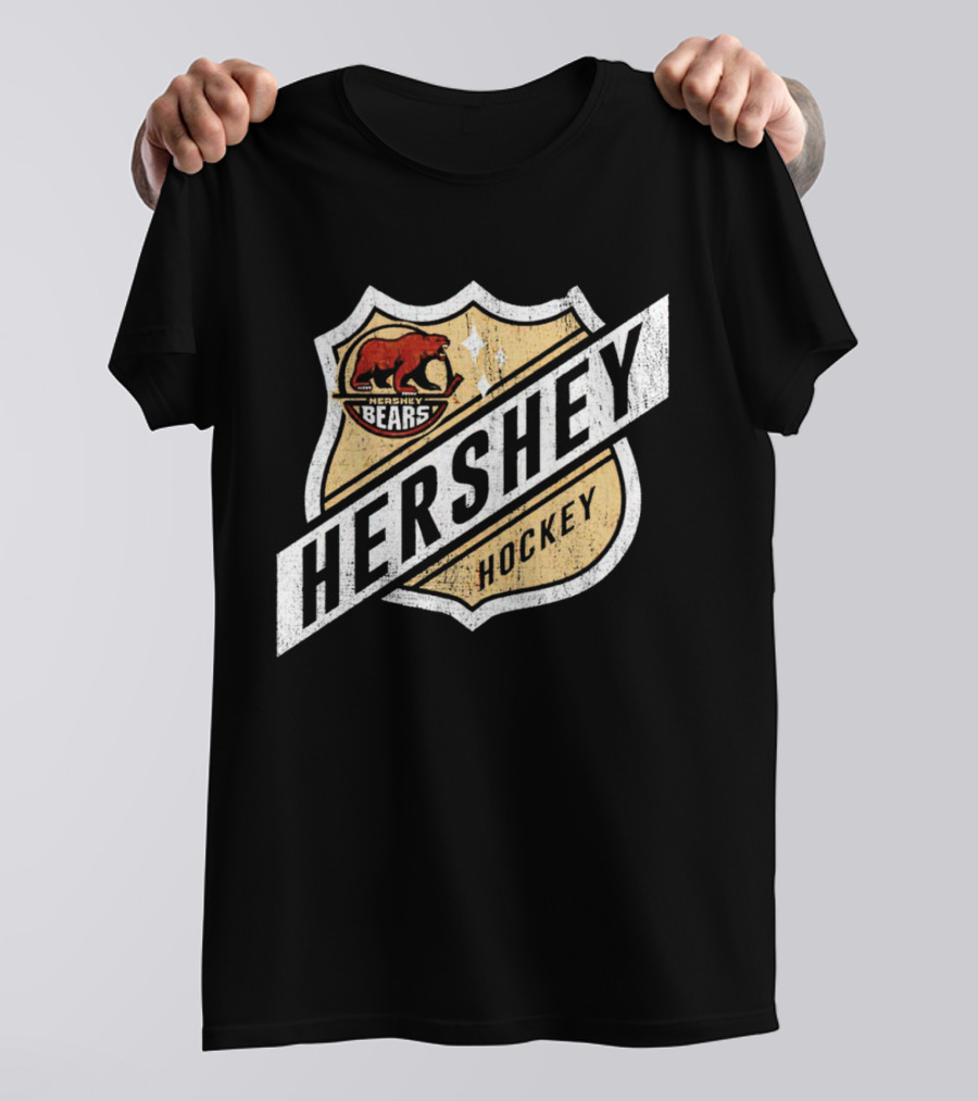 Hershey Bears Vintage Shield Emblem Hockey T-Shirt
