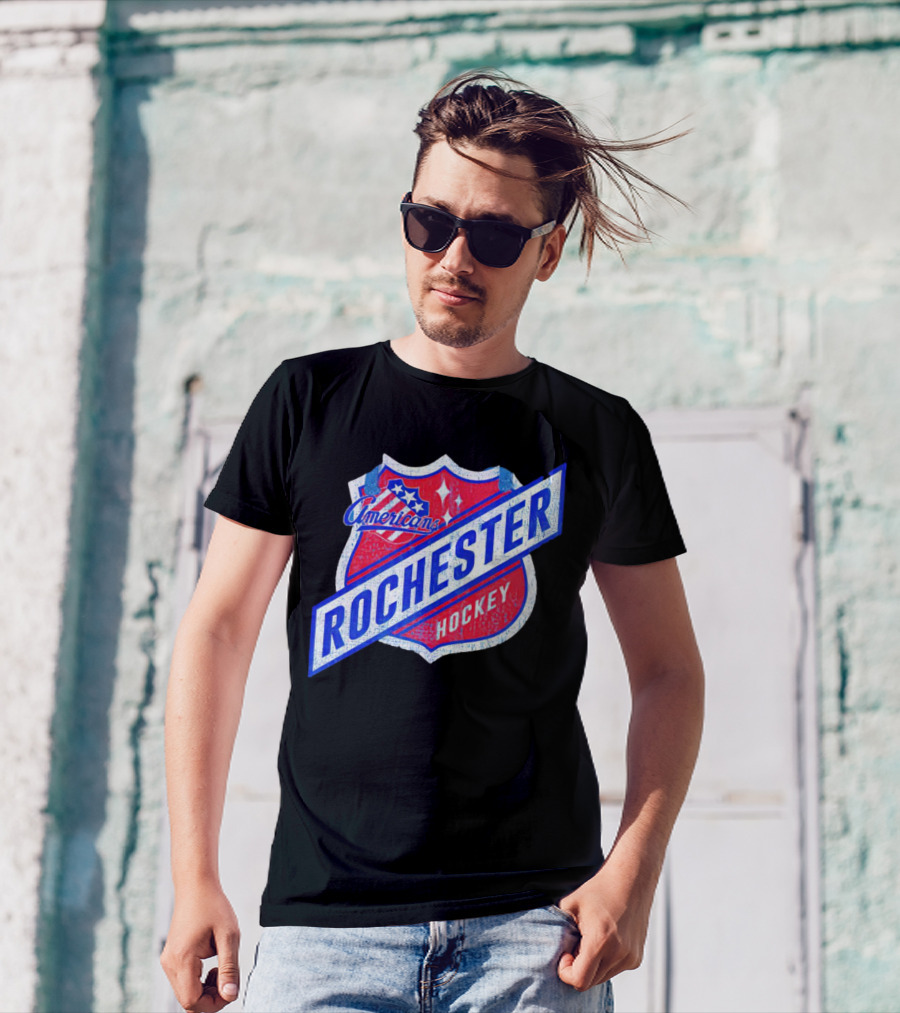 Rochester Americans Hockey Shield Badge T-Shirt