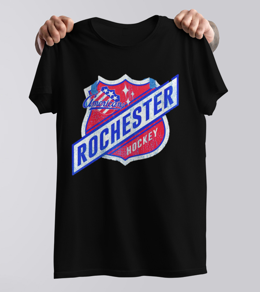Rochester Americans Hockey Shield Badge T-Shirt
