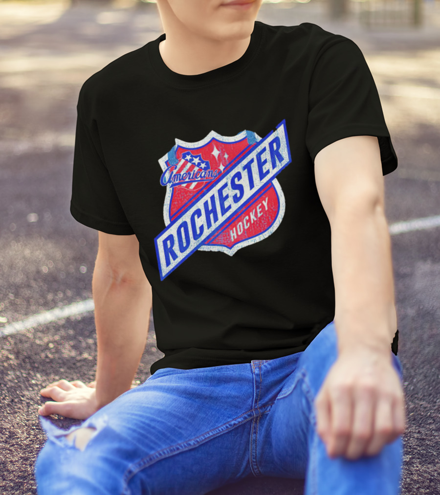 Rochester Americans Hockey Shield Badge T-Shirt